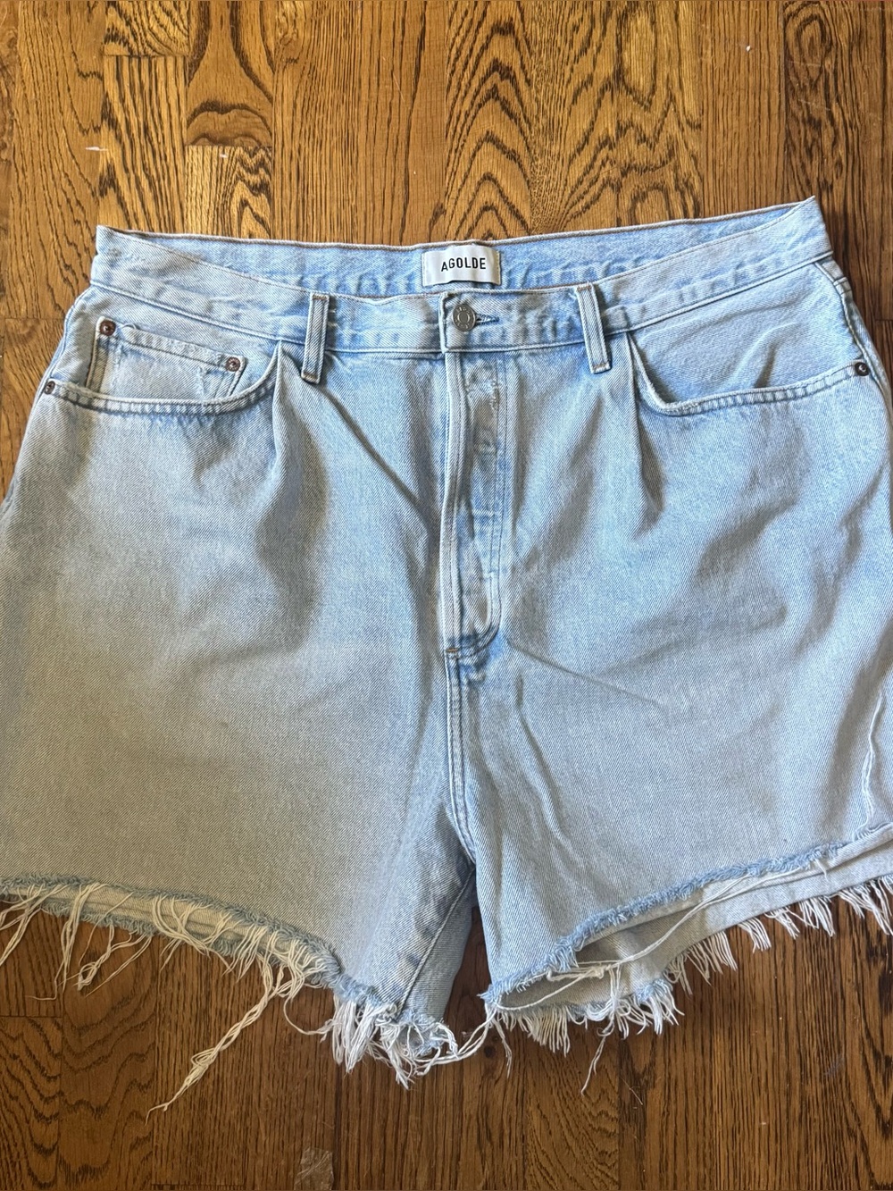 Agolde Rhoda Pleated A-Line Shorts